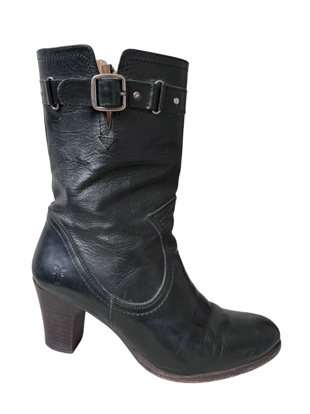 Frye Heeled Mid Calf Leather Boots